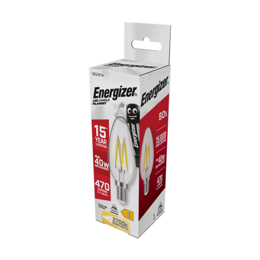 Energizer Filament LED Candle SES E14 2700k 4w