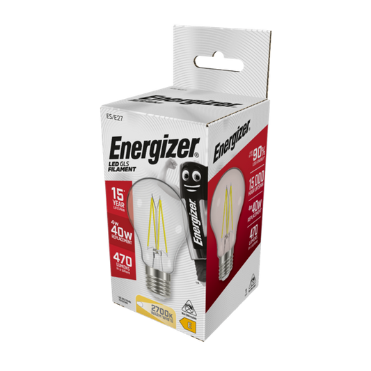 Energizer Filament LED GLS ES E27 2700k 4w