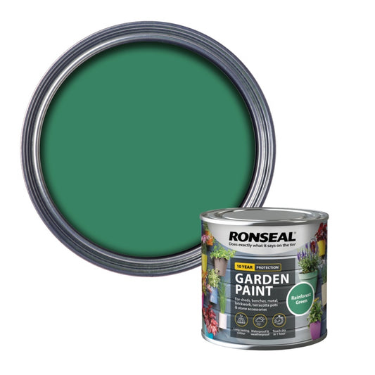 Ronseal Garden Paint 250ml Rainforest Green