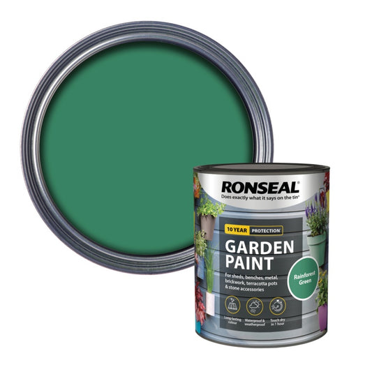 Ronseal Garden Paint 750ml Rainforest Green