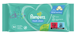 Pampers Baby Wipes Pack 52 Sensitive