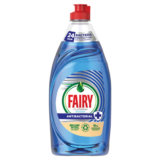 Fairy Platinum Anti Bacterial Washing Up Liquid 520ml Eucalyptus