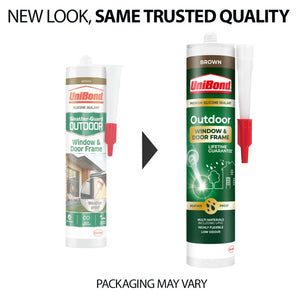 UniBond Outdoor Window & Door Frame Sealant Cartridge 392g Brown