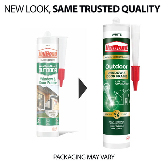 UniBond Outdoor Window & Door Frame Sealant Cartridge 392g White