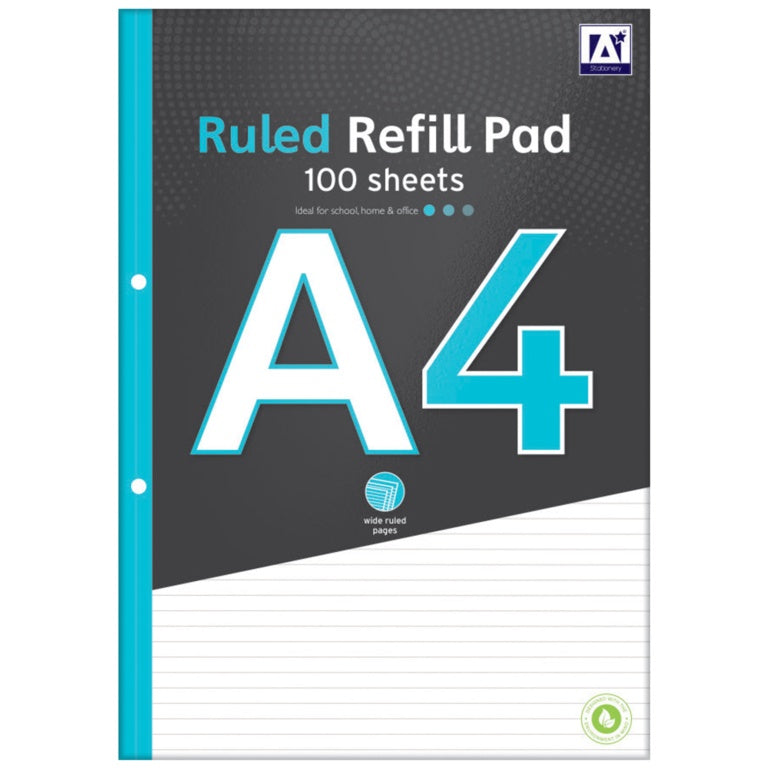 A  Star A4 Ruled Refill Pad 100 Sheets
