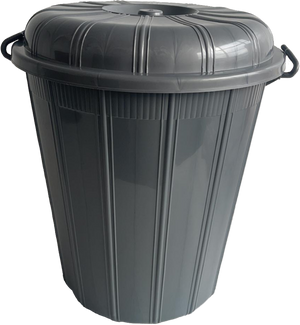 TML Bin With Clip Lid 40L Silver