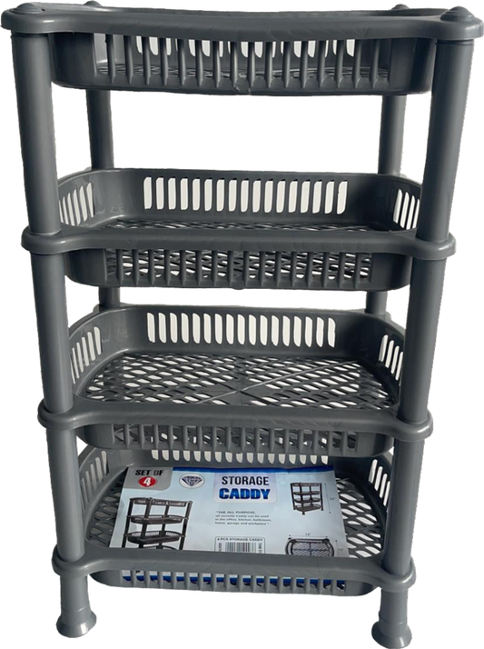 TML 4 Tier Storage Basket Silver