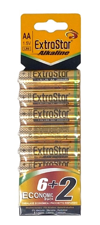 Extrastar Alkaline Batteries 1.5v AA Pack 4