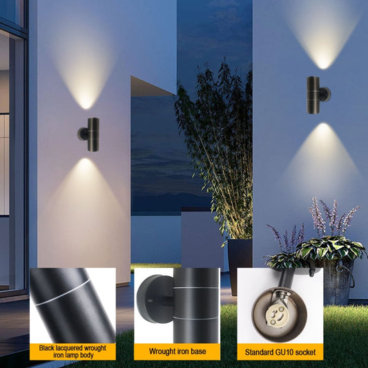 Extrastar Outdoor Up & Down Double Wall Light Steel