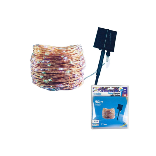 Extrastar Solar LED Copper Light String 50m