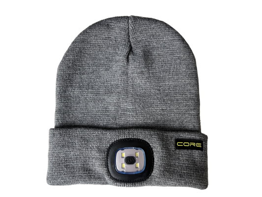 Core Rechargeable LED Beanie Hat Grey
