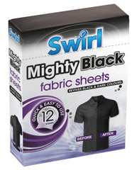 Swirl Mighty Black Sheets 12 Pack