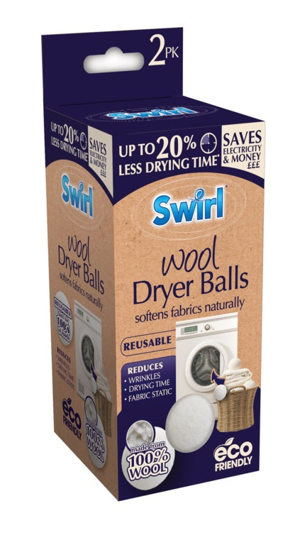 Swirl Wool Laundry Balls 2 Pack