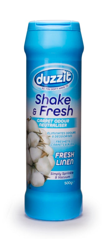 Duzzit Shake & Fresh Carpet Odour Neutraliser Fresh Linen / 500g