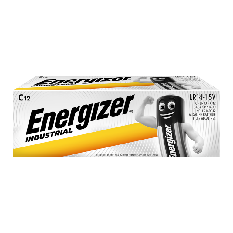 Energizer C Size Industrial Batteries Pack 12