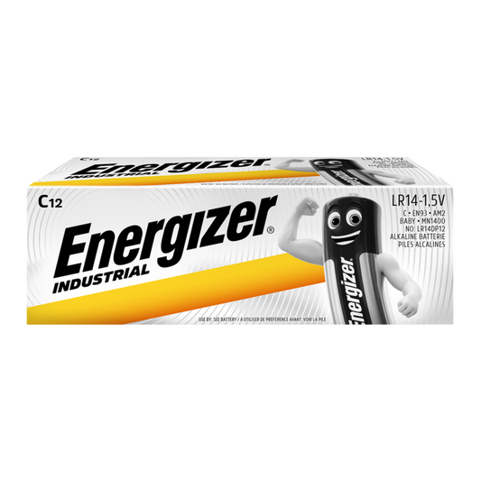 Energizer C Size Industrial Batteries Pack 12