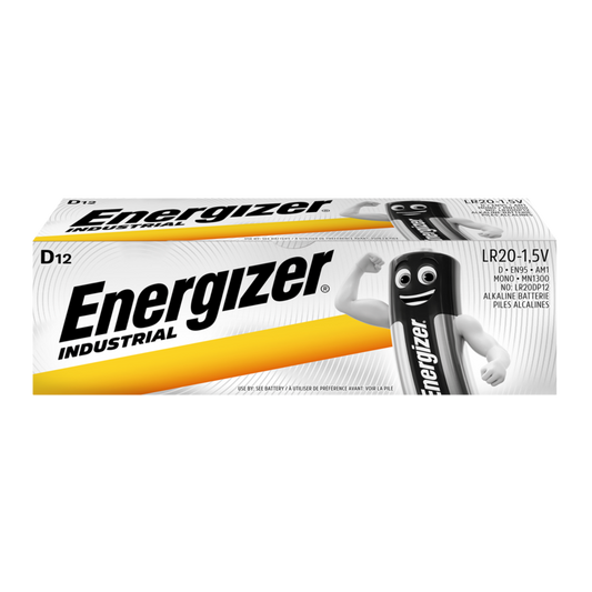 Energizer D Size Industrial Batteries Pack 12