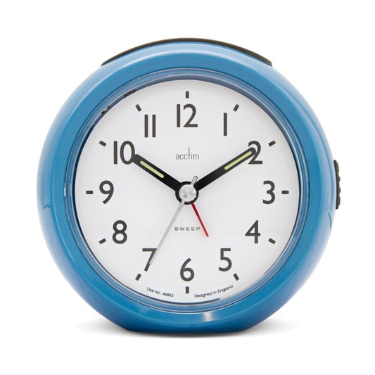 Grace Non Ticking Alarm Clock French Blue