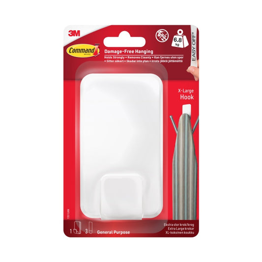 Command™ Utility Hook XL 6.8kg 1 Hook 3 Strips