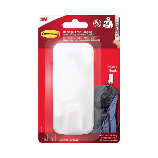 Command™ Utility Hook XL 6.8kg 1 Hook 3 Strips