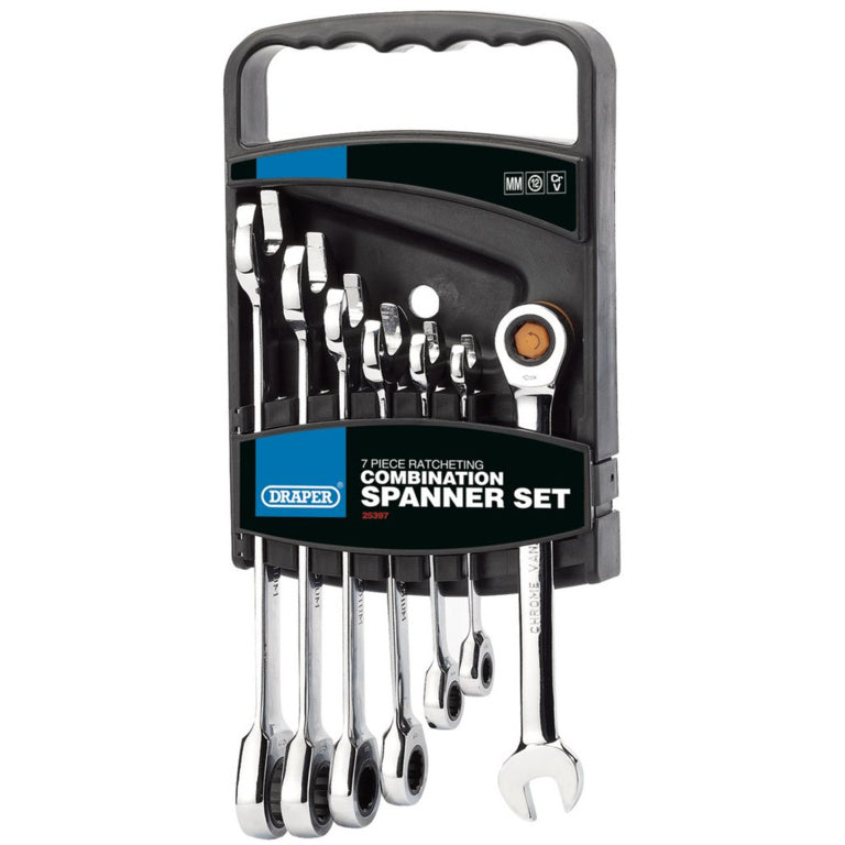 Draper HI-TORQ® Ratcheting Combi Spanner Set 7 Piece