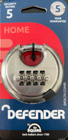 Defender Combi Recordable Disc Padlock 70mm