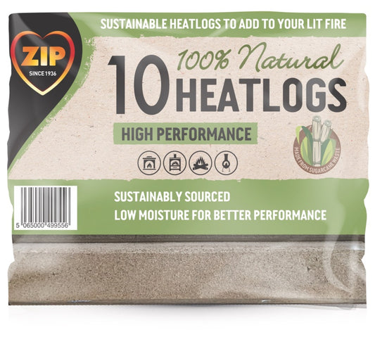 Zip Natural Heatlog 10 Pack