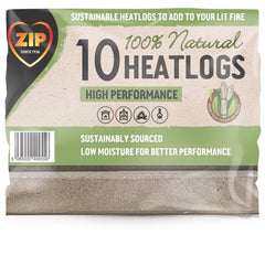Zip Natural Heatlog 10 Pack