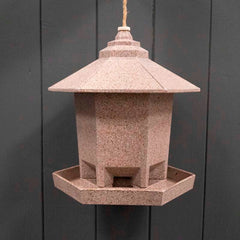 Earthy Sustainable Hexagon Bird Feeder Nut