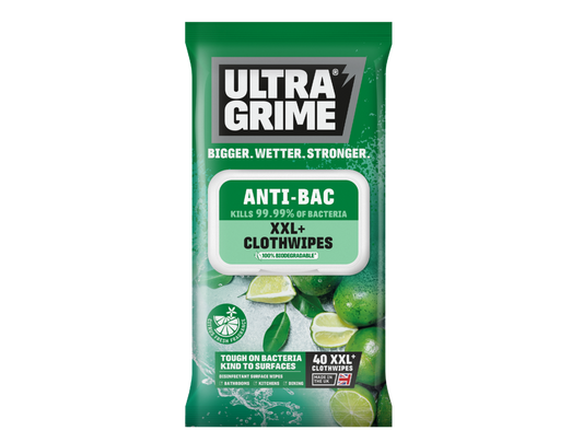 Ultragrime Life Anti-Bac Cloth Wipes XXL 40 Pack