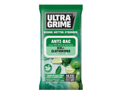 Ultragrime Life Anti-Bac Cloth Wipes XXL 40 Pack