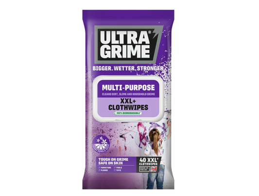 Ultragrime Life Multi Purpose Pomelo Cloth Wipes 40 Pack XXL