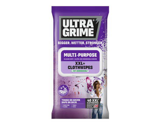 Ultragrime Life Multi Purpose Pomelo Cloth Wipes XXL 40 Pack