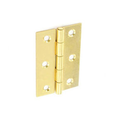 Securit Steel Butt Hinges Brass Plated (1 1/2 Pair) 100mm