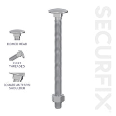 Securfix Carriage Bolt 5 Pack M12 x 130mm