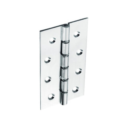Securit Chrome Plated D.S.W. Brass Hinges (Pair) 75mm