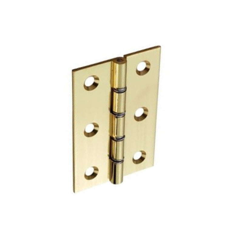 Securit Polished D.S.W. Brass Hinges (Pair) 75mm