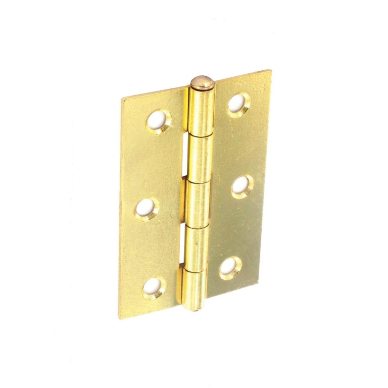 Securit Loose Pin Butt Hinges Brass Plated (Pair) 75mm