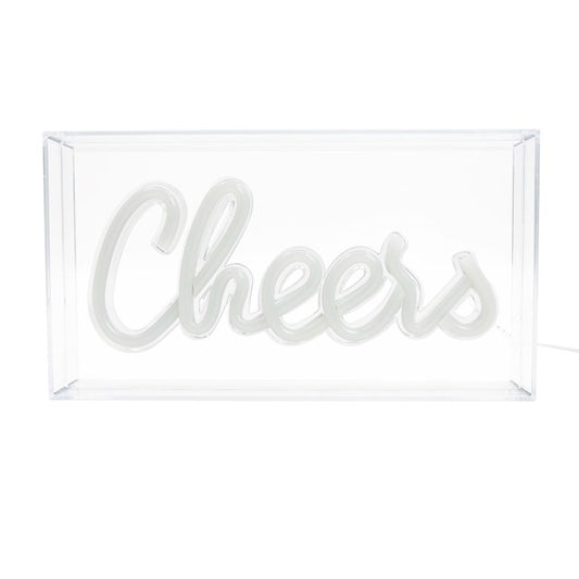 Global Gizmos Acrylic Box Neon Light Cheers