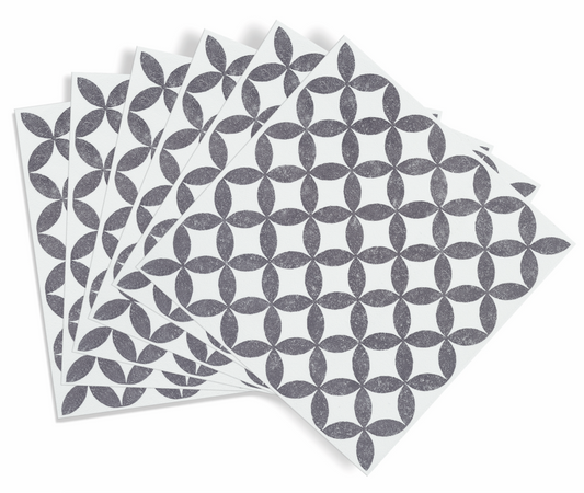 d-c-fix® Self Adhesive Wall Tile Amira Grey 15cm x 15cm / Pack Of 6