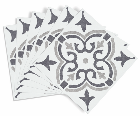 d-c-fix® Self Adhesive Wall Tile Jamila Grey 15cm x 15cm / Pack Of 6