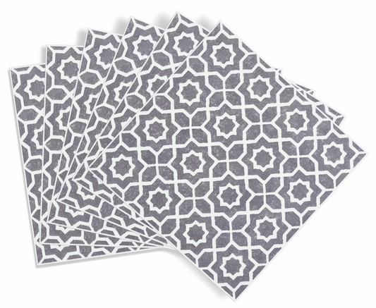 d-c-fix® Self Adhesive Wall Tile Lina Grey 15cm x 15cm / Pack Of 6