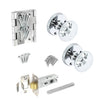 Securit Chrome Mortice Knob Pack