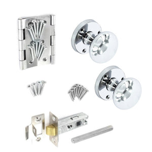 Securit Chrome Mortice Knob Pack