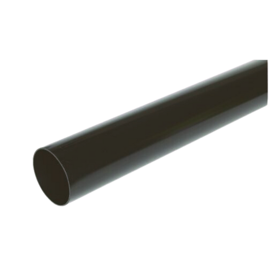 Kayflow Rainwater Round Downpipe Black 2.5m x 68mm