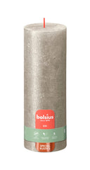 Bolsius Rustic Pillar Candle Shimmer Champagne 190mm x 68mm