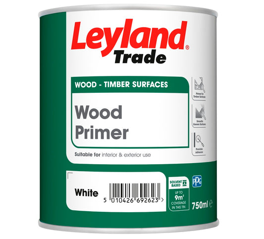 Leyland Trade Wood Primer White 750ml