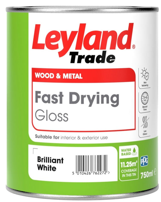 Leyland Trade Fast Dry Gloss Brilliant White 750ml