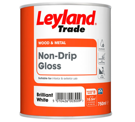 Leyland Trade Non Drip Gloss Brilliant White 750ml