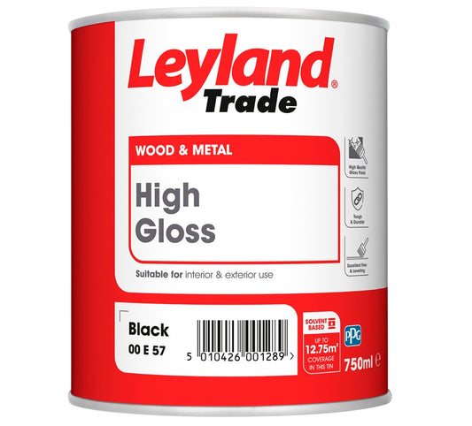 Leyland Trade High Gloss Black 750ml